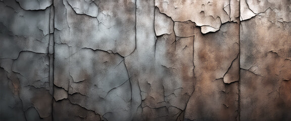 Cracked painted wall. Structure of cracks. Grunge background with dirty texture