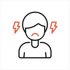 Irritability icon editable stock vector stock