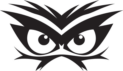 Animated Anger Angry Eye Mask Vector Icon Design Hostile Look Cartoon Angry Eye Mask Symbolism