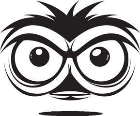 Aggressive Anguish Angry Eye Mask Vector Graphic Intense Fury Angry Eye Mask Iconic Design