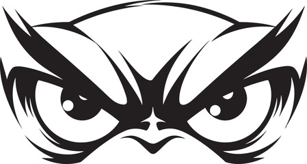 Animated Anguish Angry Eye Mask Iconic Emblem Fiery Focus Vector Representation of Angry Eye Mask