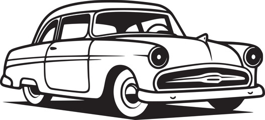 Car vector black and white