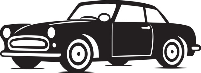 Car vector black and white