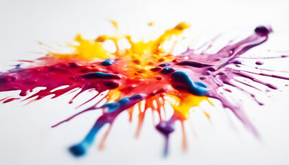 Paint stroke. Sprays of colored paint. AI generated