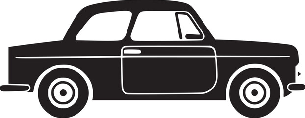 Car vector black and white