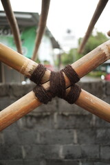 traditional rope on a bamboo