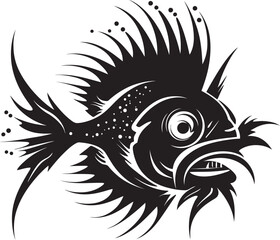 Malignant Mariner Sinister Angular Creature Fish Icon Sinister Swim Evil Angular Fish Iconography