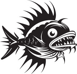 Malignant Mariner Sinister Angular Creature Fish Icon Sinister Swim Evil Angular Fish Iconography