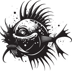 Diabolic Denizen Evil Fish Iconography Monstrous Maelstrom Angular Creature Symbol