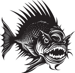 Demonic Depths Angular Fish Symbolism Wretched Warden Sinuous Fish Icon