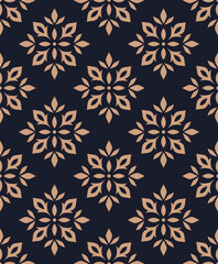Vector beautiful damask pattern. Royal pattern with floral ornament. Seamless wallpaper with a damask pattern. Vector illustration. - 760765208