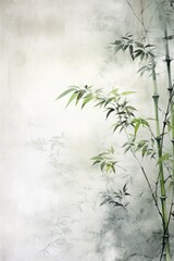 white bamboo background with grungy text