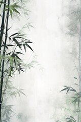 white bamboo background with grungy text