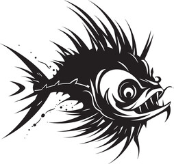 Ghastly Guide Evil Fish Logo Art Phantom Predator Angular Anglerfish Symbolism