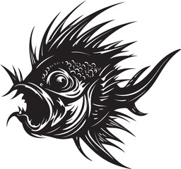 Sinister Seafarer Evil Angular Fish Symbolism Venomous Vanguard Twisted Fish Iconography