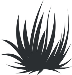 Grass black silhouette. Natural ground plant icon