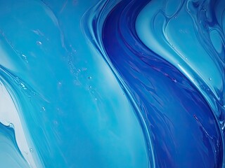 blue paint adorn an abstract liquid background