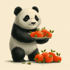 panda illustration cartoon