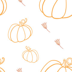 Autum Pattern Design with pumpkin