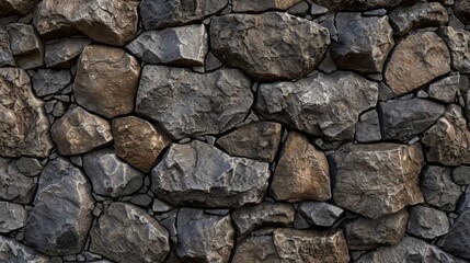 Fototapeta premium texture of stones and rocks in a wall. template wallpaper background.