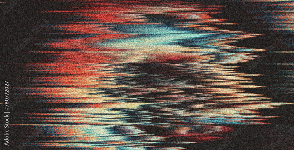 Poster 4k beautiful color gradient background with data mosh glitch noise. abstract pastel holographic blur