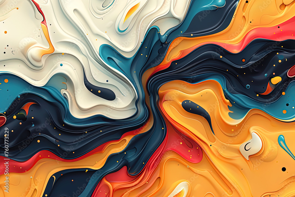 Fototapete multi layers color texture. abstract dynamic fluid colors. ai generative.