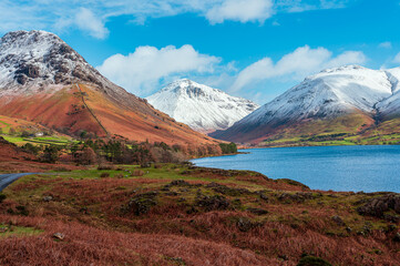 Fototapeta premium Snow covered Mountains of Wasdale Head