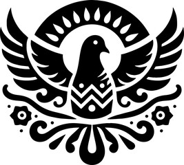 Pigeon vector in the Mexican style