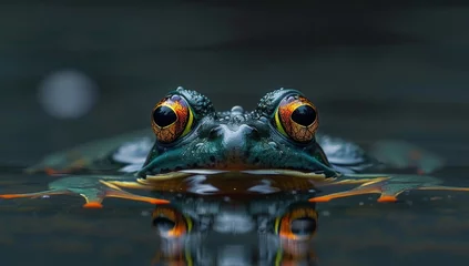 Gordijnen frog in the water © paul
