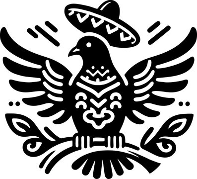 Pigeon vector in the Mexican style