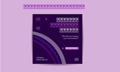 Eye catching color social media post design for company , corporate , business farm , business , businessman as well web introduction way with ellipse background .