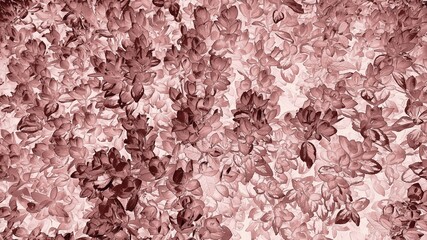rosa florales abstraktes Muster von kleinen Blättern
