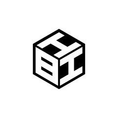 BII letter logo design with white background in illustrator, cube logo, vector logo, modern alphabet font overlap style. calligraphy designs for logo, Poster, Invitation, etc.
