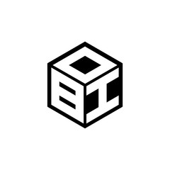 BIO letter logo design with white background in illustrator, cube logo, vector logo, modern alphabet font overlap style. calligraphy designs for logo, Poster, Invitation, etc.