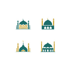 Islamic icon logo symbol illustration design template