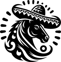 Horse vector in the Mexican style