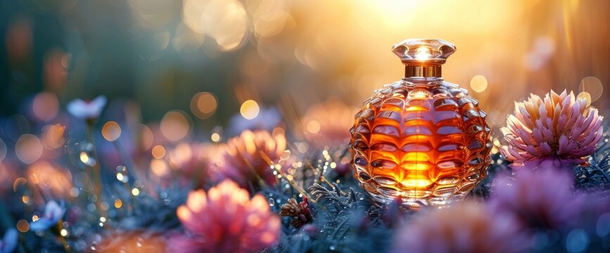 Luxury perfume packaging, plant seeds, ginseng plants as the main plants, vines winding, fsh, water soaked natural background, Wallpaper Pictures, Background Hd