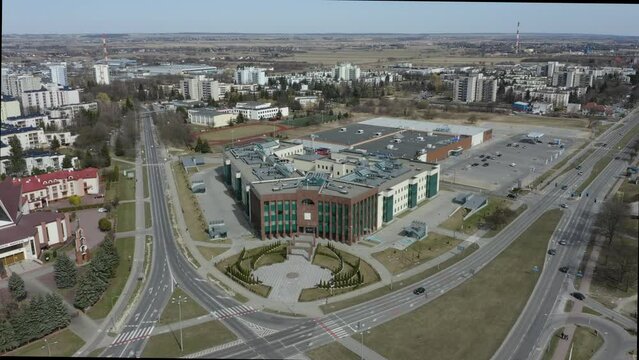 Beautiful Panorama Court Mall Zamosc Aerial View Poland