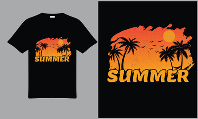 t-shirt design vector, summer