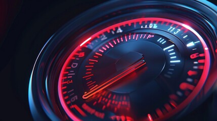 A dynamic illustration of a download progress bar or circular web speed indicator