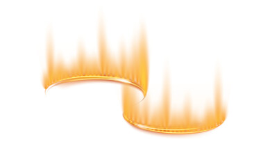 Abstract light lines of motion and speed with sparks of yellow color. Light everyday luminous effect. Semicircular wave. Light trace curve swirl. PNG.
