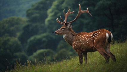 deer with nature background