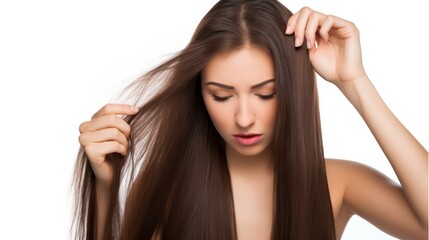 Fototapeta premium A Display of Radiant, Lustrous, and Healthy Hair: A Symbol of Beauty and Grooming