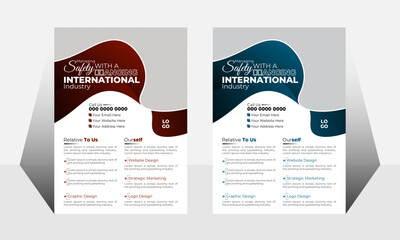 Professional Business Flyer Template Design, Vector, Editable Design, Gradient Color. 