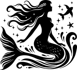 Mermaid Fish vector in the mexican style