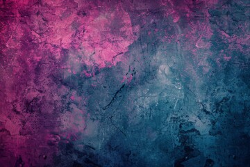 Grunge Background Texture in the Colors Neon Pink, Medium Orchid and Dark Turquoise created with Generative AI Technology - obrazy, fototapety, plakaty