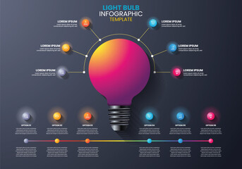 Vector Infographic. Engaging Light Bulb Design for Effective Data Presentation