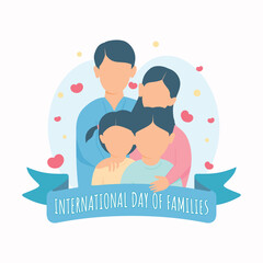 International Day of Families colorful vector template design background