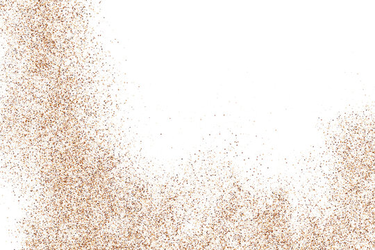 Coffee Color Texture Isolated on White Background. Brown Pattern. Chocolate Shades Confetti. Sand Abstract Backdrop. Vector Illustration, EPS 10.	