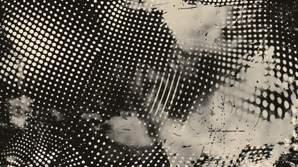 Vintage halftone grunge paper texture copy space background. AI generated image